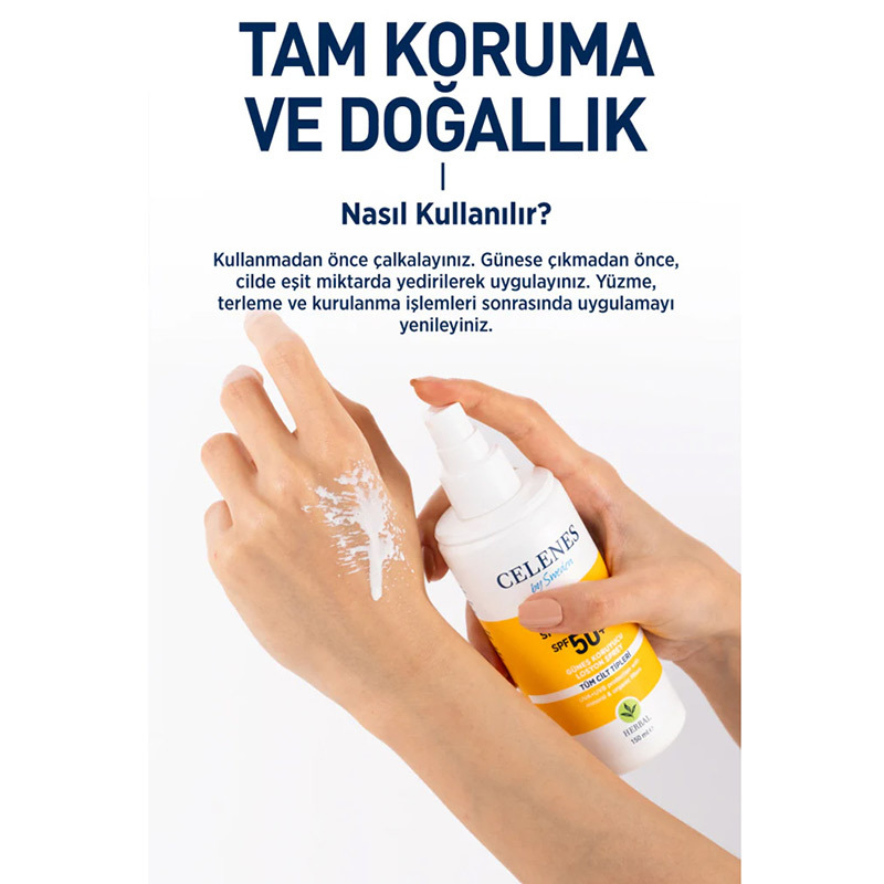 Celenes By Sweden Güneş Koruyucu Losyon Sprey Spf+50 150 ml