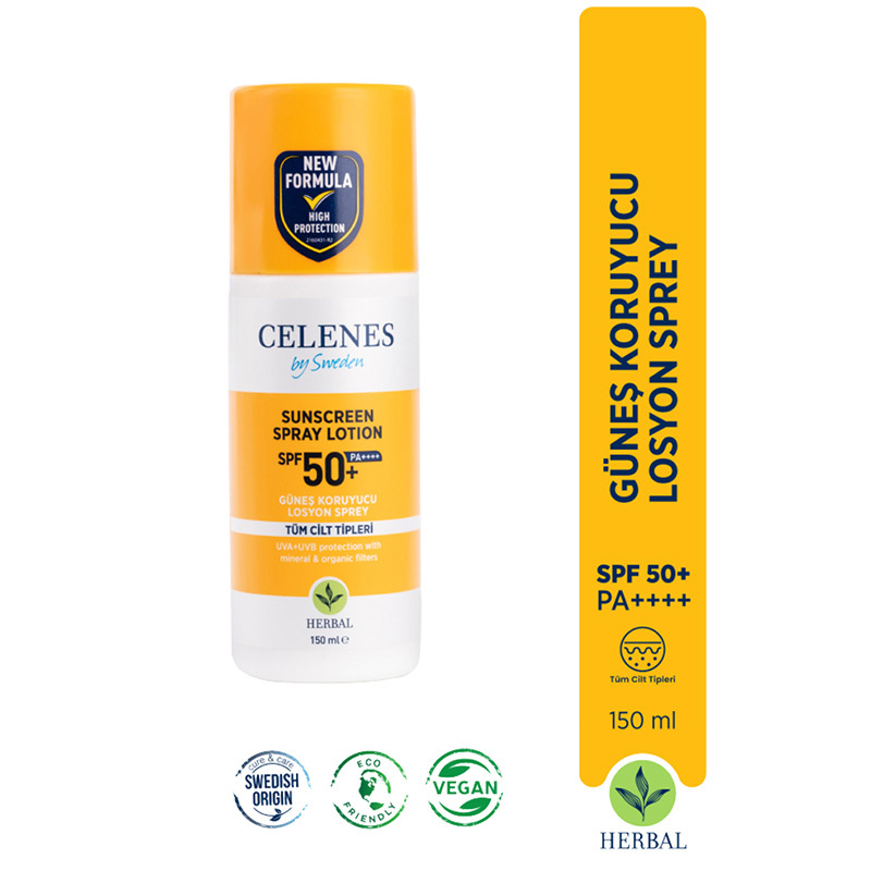 Celenes By Sweden Güneş Koruyucu Losyon Sprey Spf+50 150 ml