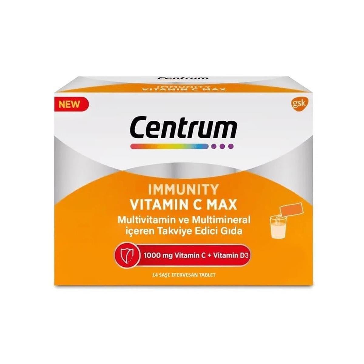 CENTRUM IMMUNITY VİTAMİN C MAX 14 SAŞE MULTİVİTAMİN MULTİMİNERAL