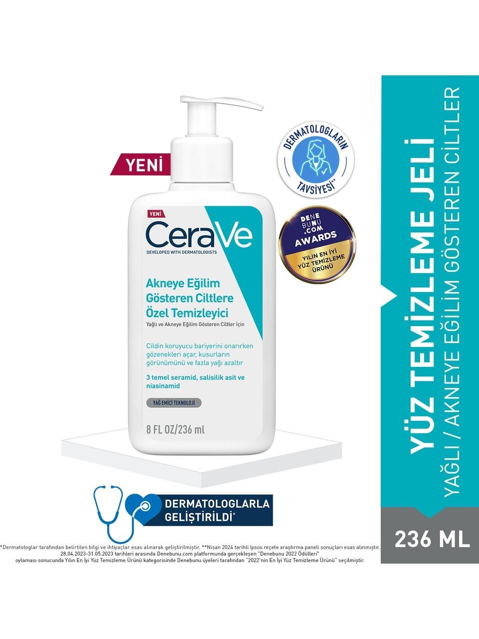 CERAVE AKNEYE EĞİLİM GÖSTEREN CİLTLERE ÖZEL TEMİZLEYİCİ 236ML