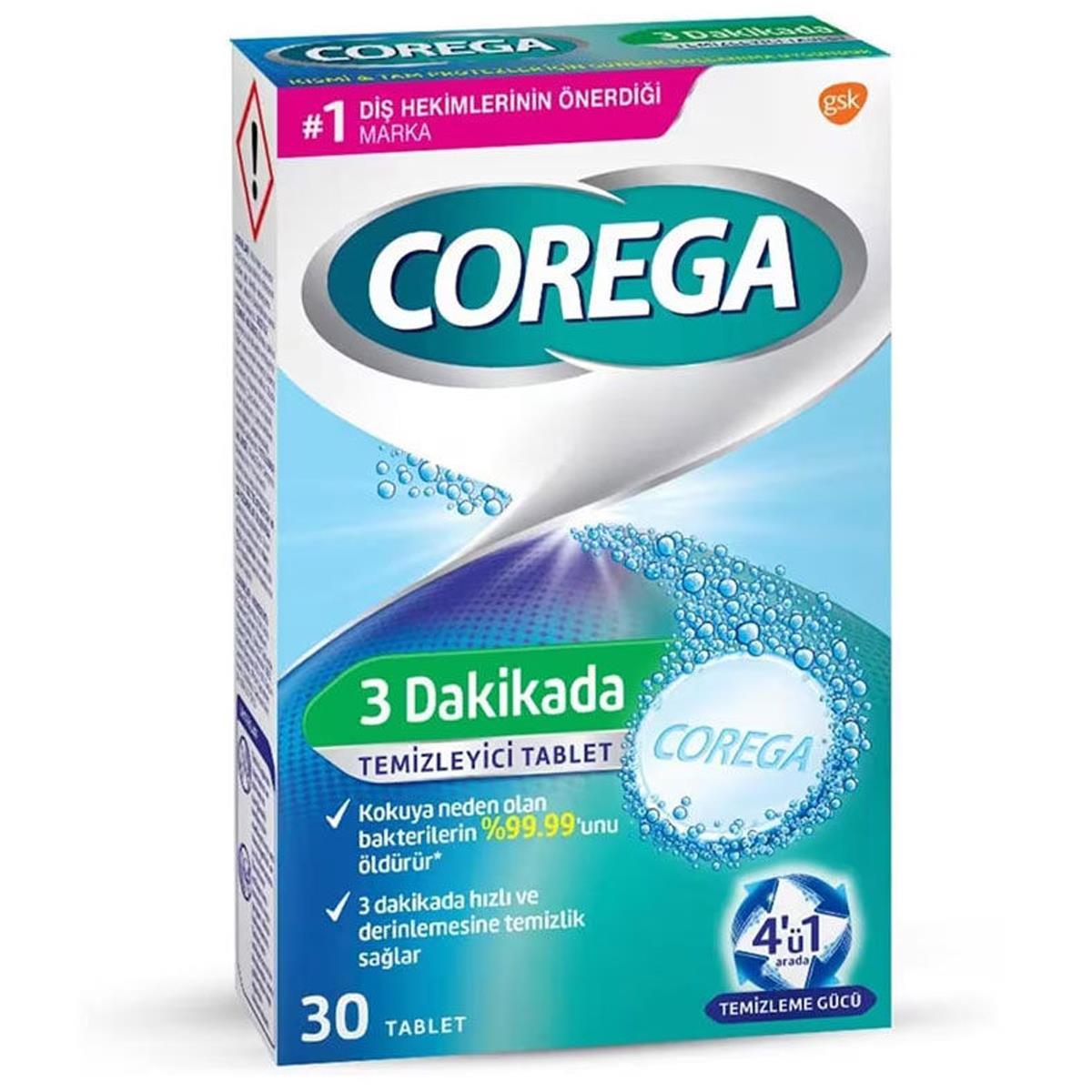 COREGA DİŞ PROTEZİ TEMİZLEYİCİ 30 TABLET