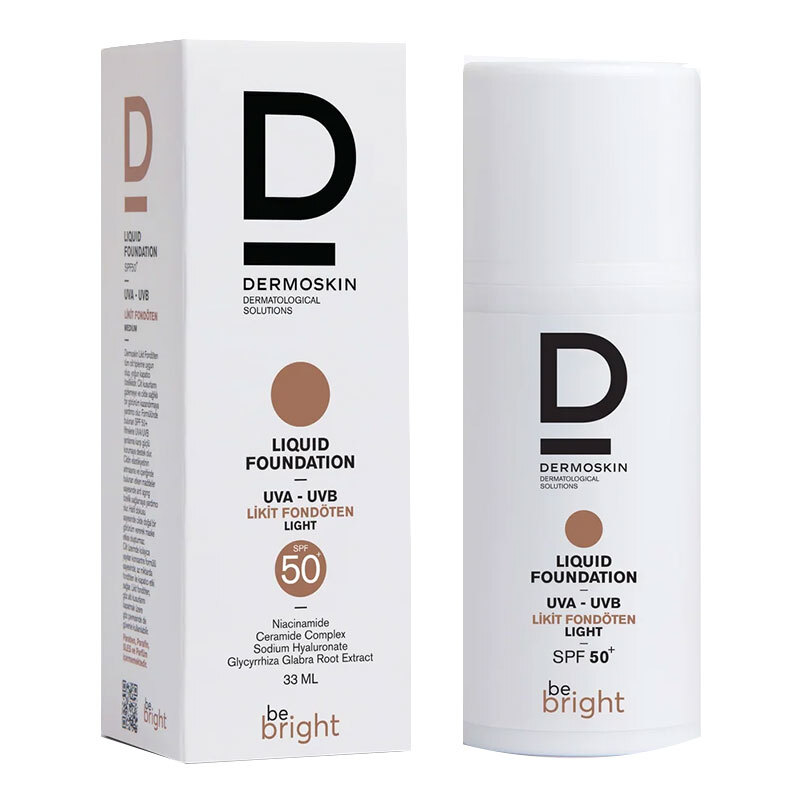 Dermoskin Be Bright SPF50+ Likit Fondöten 33ml - Light