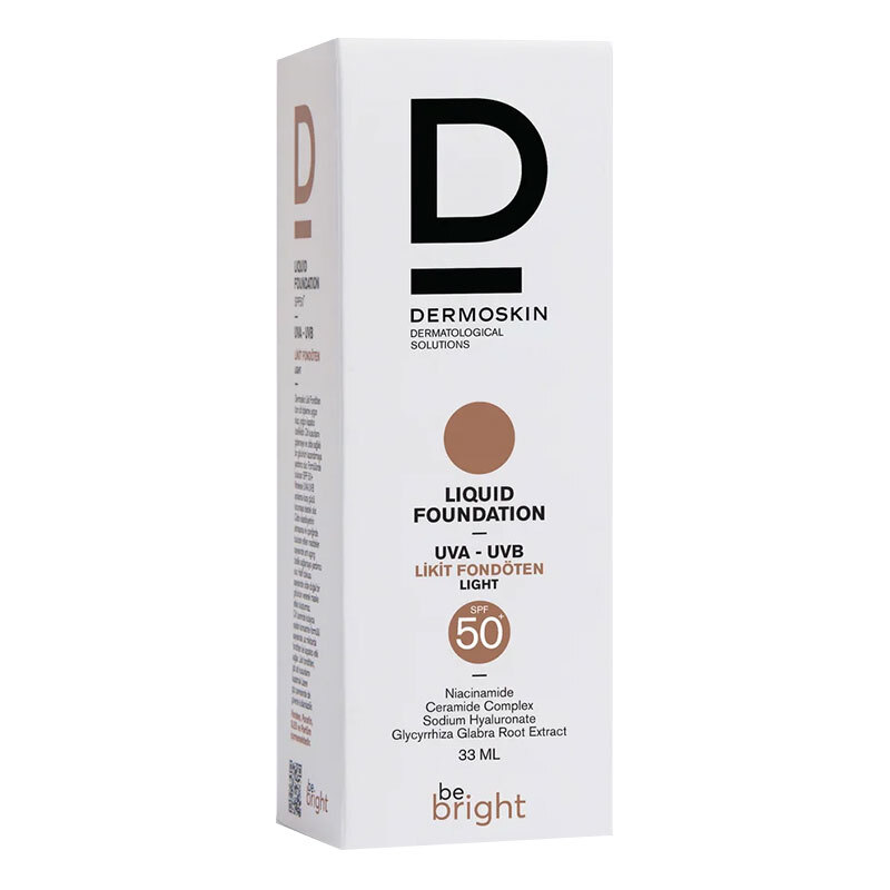 Dermoskin Be Bright SPF50+ Likit Fondöten 33ml - Light