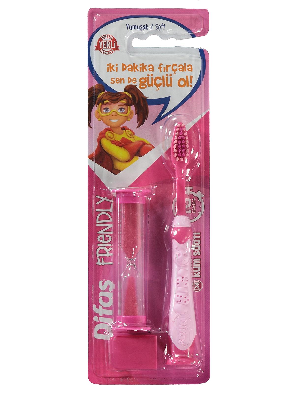DİFAŞ FRIENDLY ÇOCUK DİŞ FIRÇASI YUMUSAK+KUM SAATİ HEDİYELİ