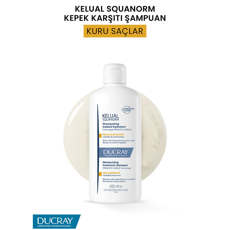 Ducray Kelual Squanorm Kuru Saçlar İçin Kepek Karşıtı Şampuan 400 ml