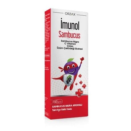 İMUNOL SAMBUCUS 150ML SANBUCUS NİGRA C VİTAMİNİ ÇİNKO ÜZÜM ÇEKİRDEĞİ EKSTRESİ