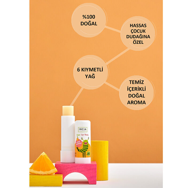 INCIA Kids Portakallı Doğal Dudak Besleyici 6g