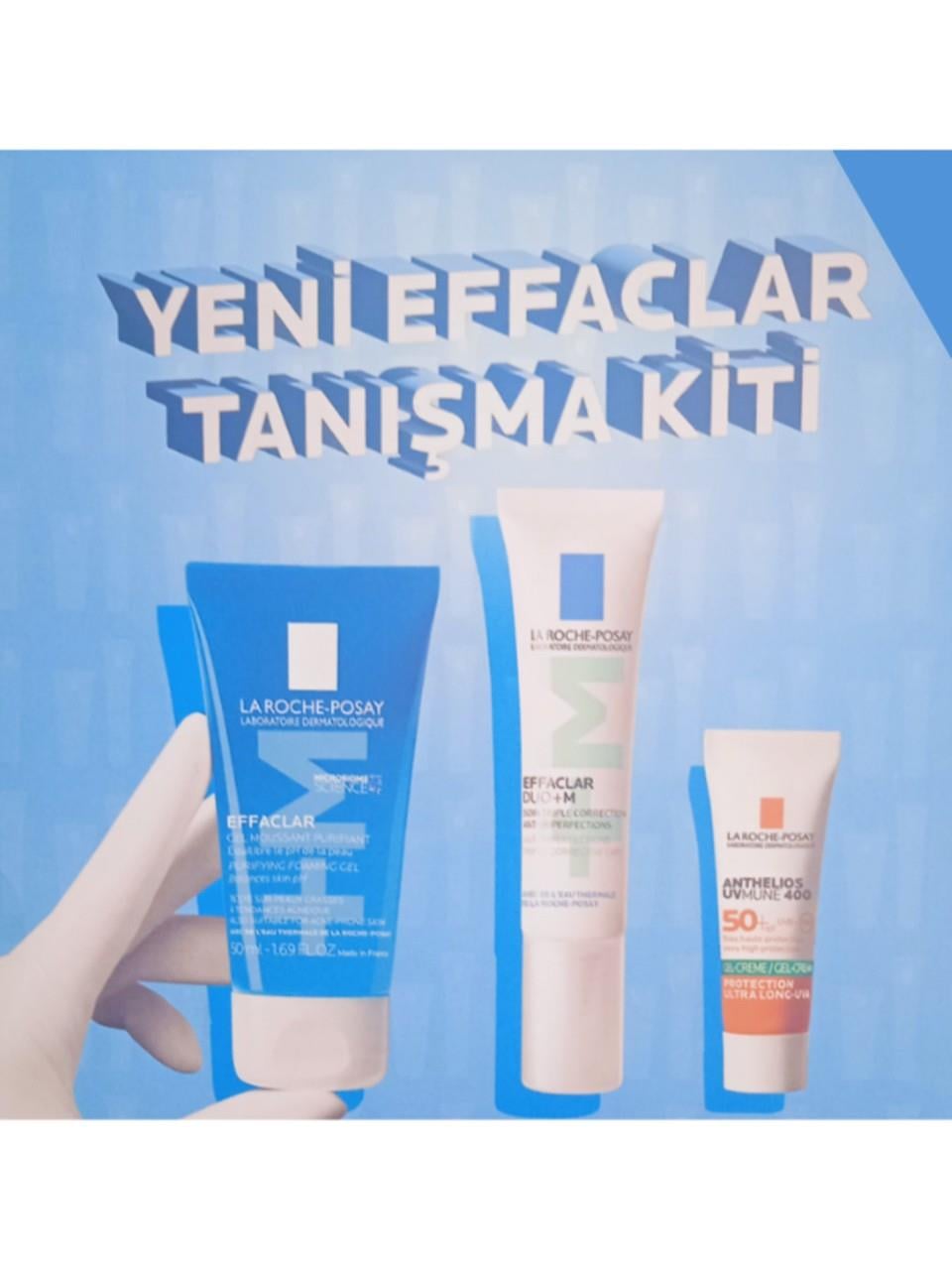 LA ROCHE POSAY EFFACLAR TANIŞMA KİTİ EFFACLER JEL 50ML+DUO+ M 15ML+ANTHELIOS UVMUNE 400