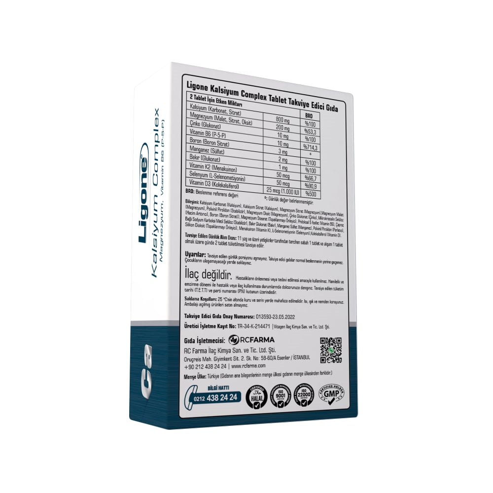 Ligone Kalsiyum Complex 60 Tablet