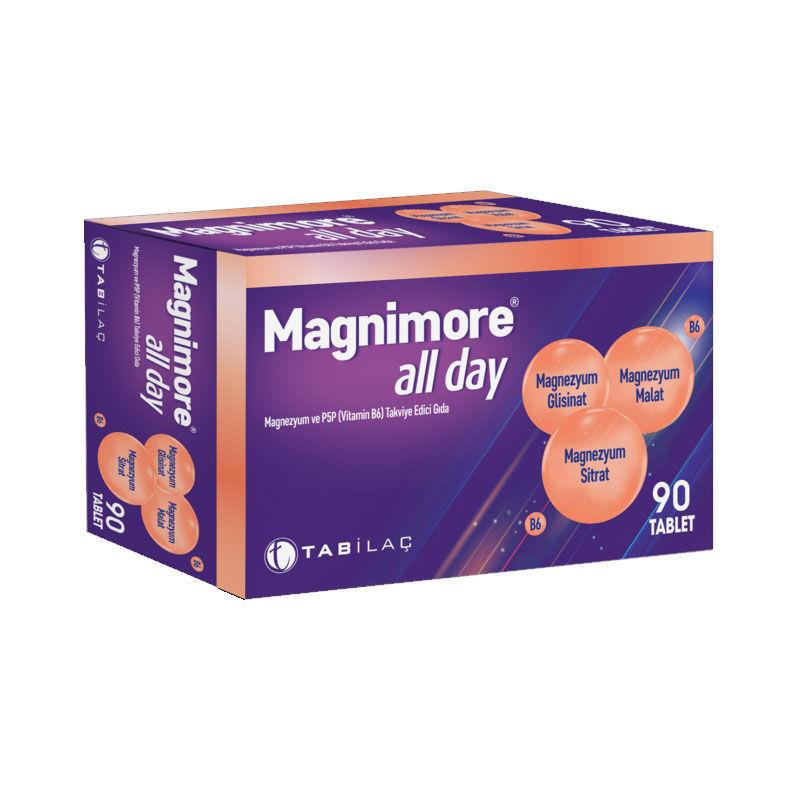 MAGNIMORE ALL DAY 90 TABLET MAGNEZYUM P5P VİTAMİN B6