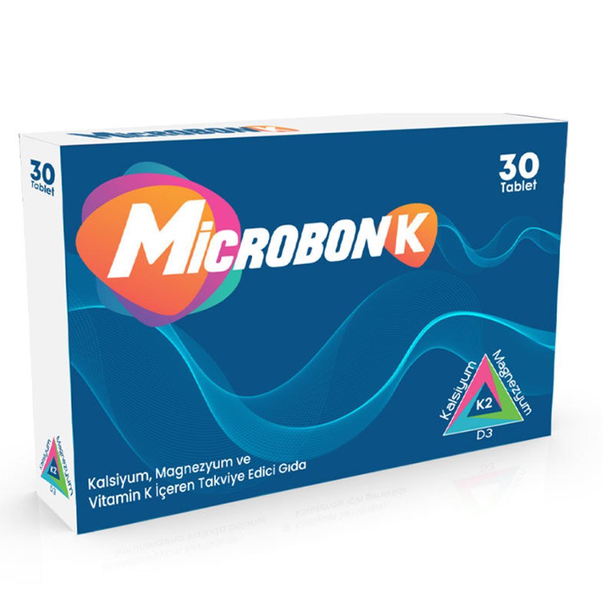 MICROBON-K 30 TABLET KALSİYUM MAGNEZYUM VİTAMİN K