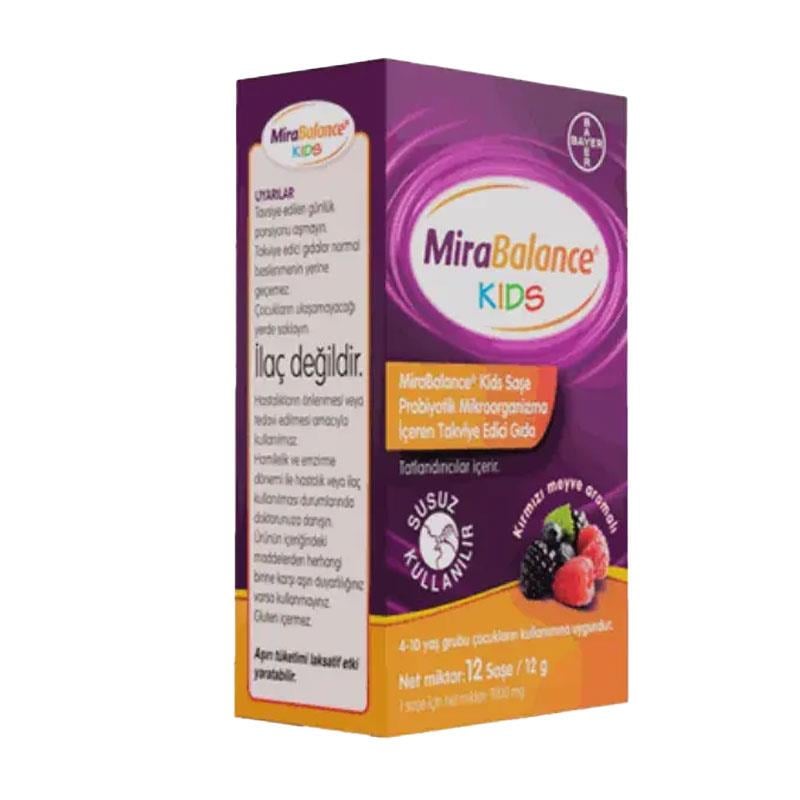 MİRABALANCE KIDS 12 SAŞE PROBİYOTİK MİKROORGANİZMA 4-10 YAŞ