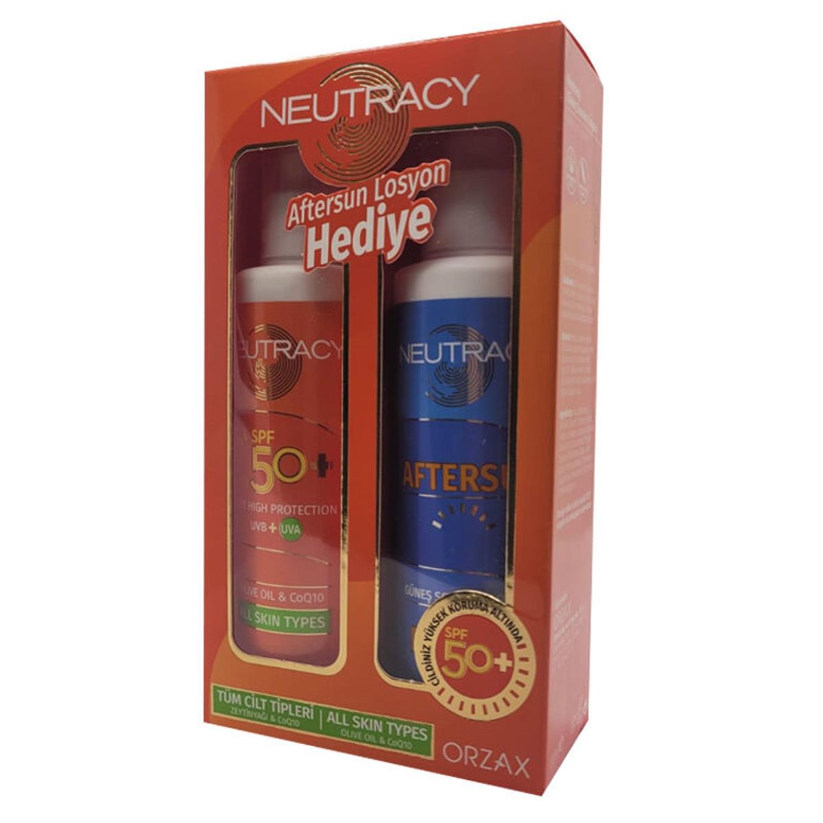 NEUTRACY TÜM CİLTLER İÇİN SPF50+ GÜNEŞ KORUYUCU KREM 70ML+ AFTERSUN HEDİYE