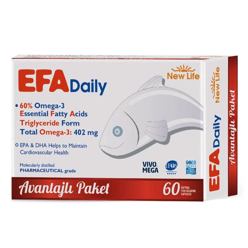 NEW LIFE EFA DAILY 60 YUMUŞAK JELATİN KAPSÜL