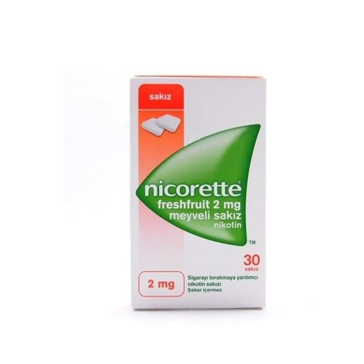 NICORETTE FRESHFRUIT 2MG 30 MEYVELI SAKIZ