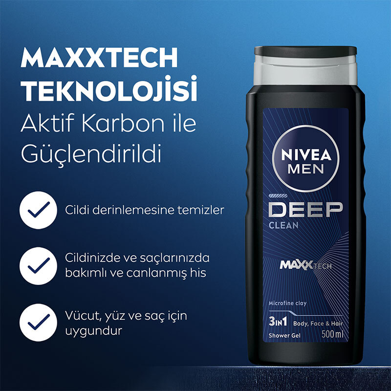 Nivea MEN Deep Dimension Duş Jeli 500 ml