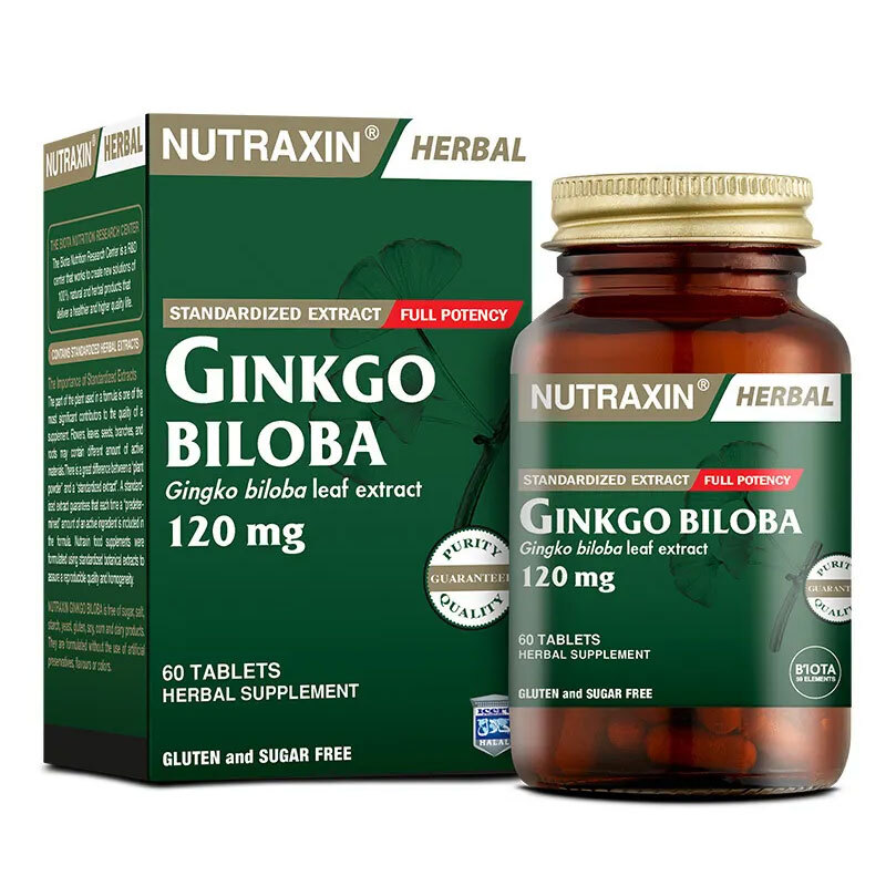 Nutraxin Ginkgo Biloba 60 Kapsül