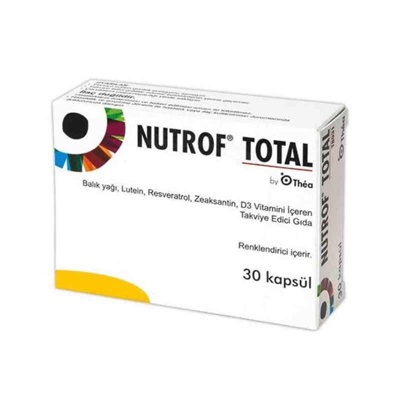 NUTROF TOTAL 30 KAPSÜL BALIK YAĞI LUTEİN RESVERATROL ZEAKSANTİN D3 VİTAMİNİ