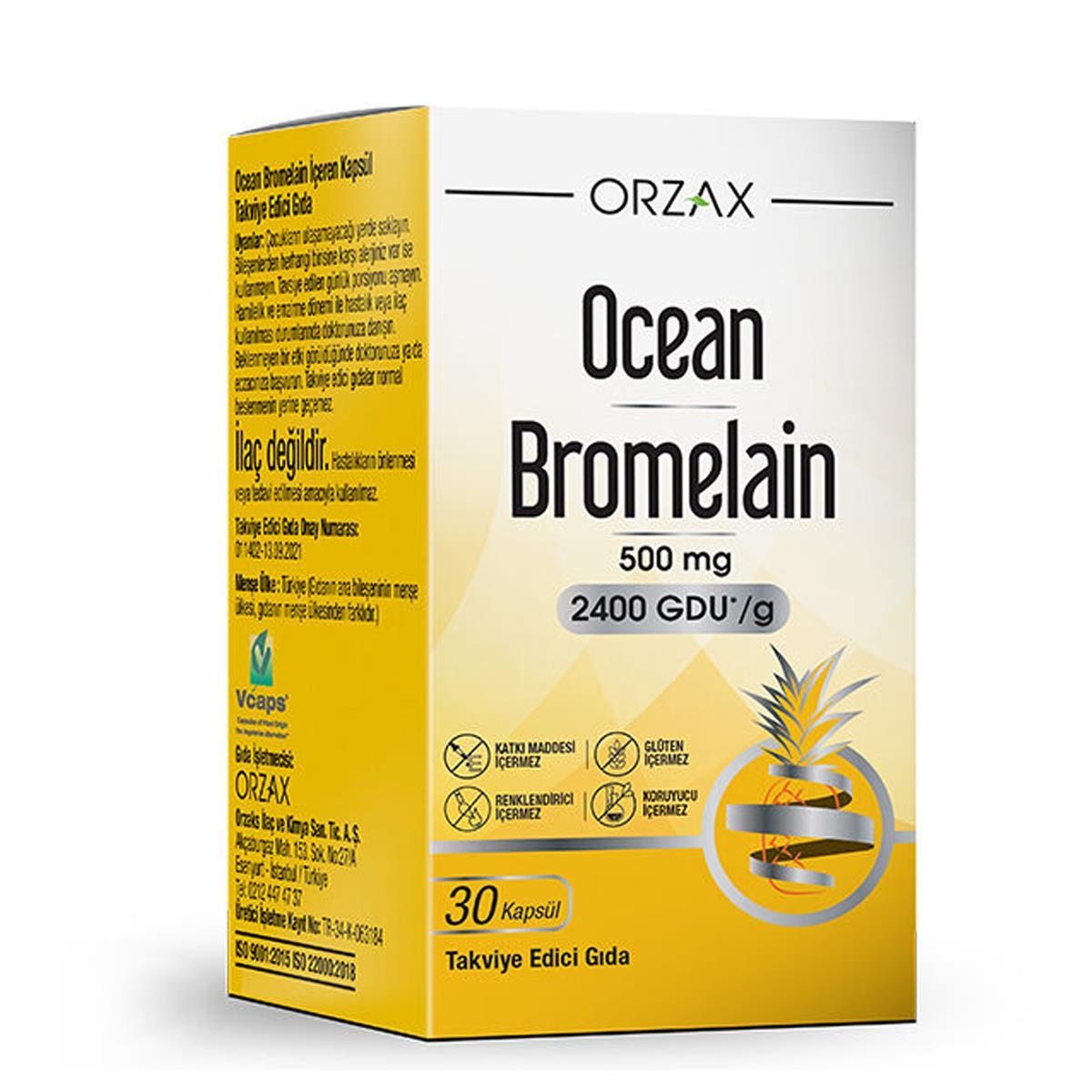 OCEAN BROMELAİN 500MG 30 KAPSÜL