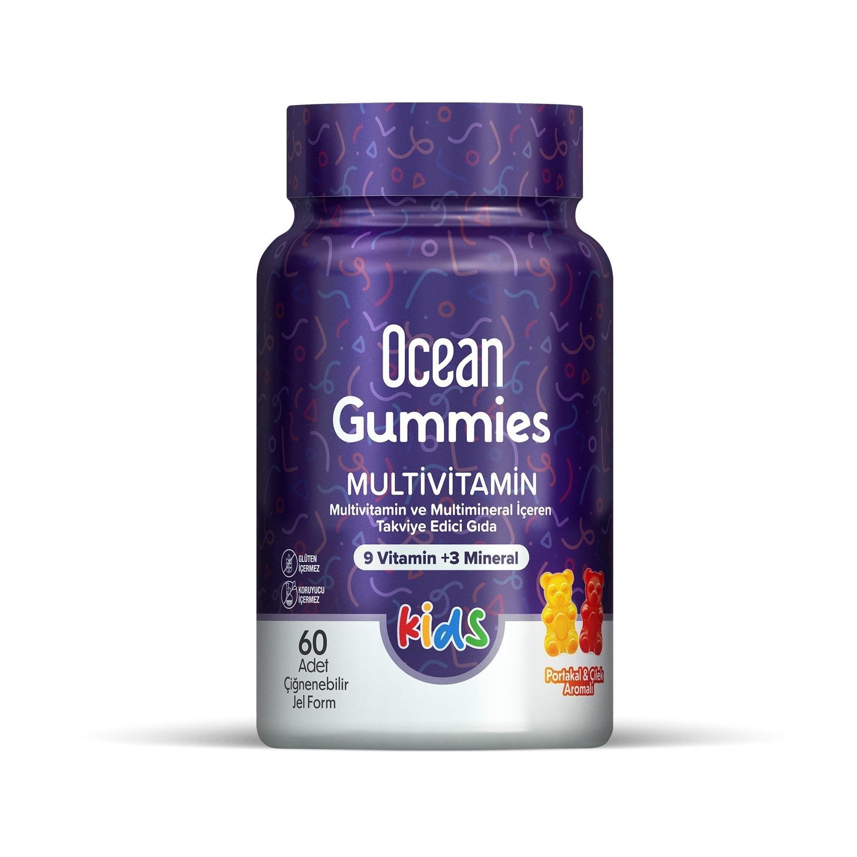 OCEAN SMART GUMMIES MULTİVİTAMİN 64 ADET ÇİĞNENEBİLİR JEL FORM