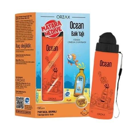 OCEAN ŞURUP BALIK YAĞI PORTAKALLI 150ML MATARA HEDİYELİ