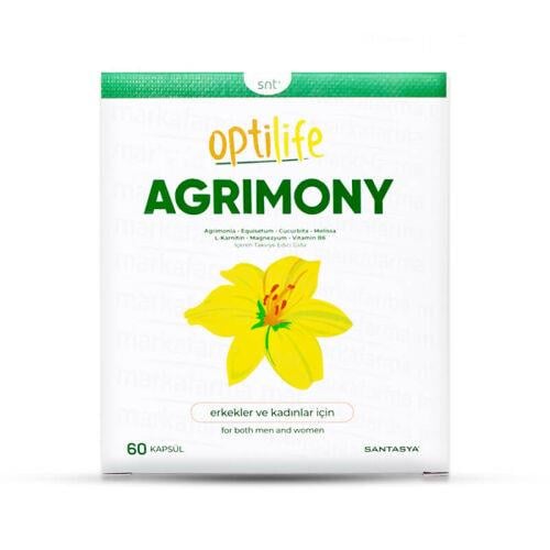 OPTILIFE AGRIMONY 60 KAPSÜL AGRIMONIA EQUISETUM CUCURBITA MELİSSA L-KARNİTİN MAGNEZYUM VİTAMİN B6