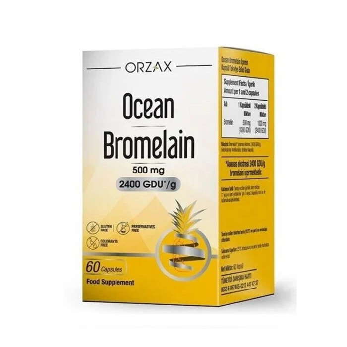 Orzax Ocean Bromelain 500 mg 60 Kapsül