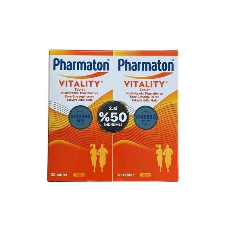 PHARMATON VITALITY 30 TABLET AVANTAJLI PAKET 2. KUTU %70 İNDİRİMLİ