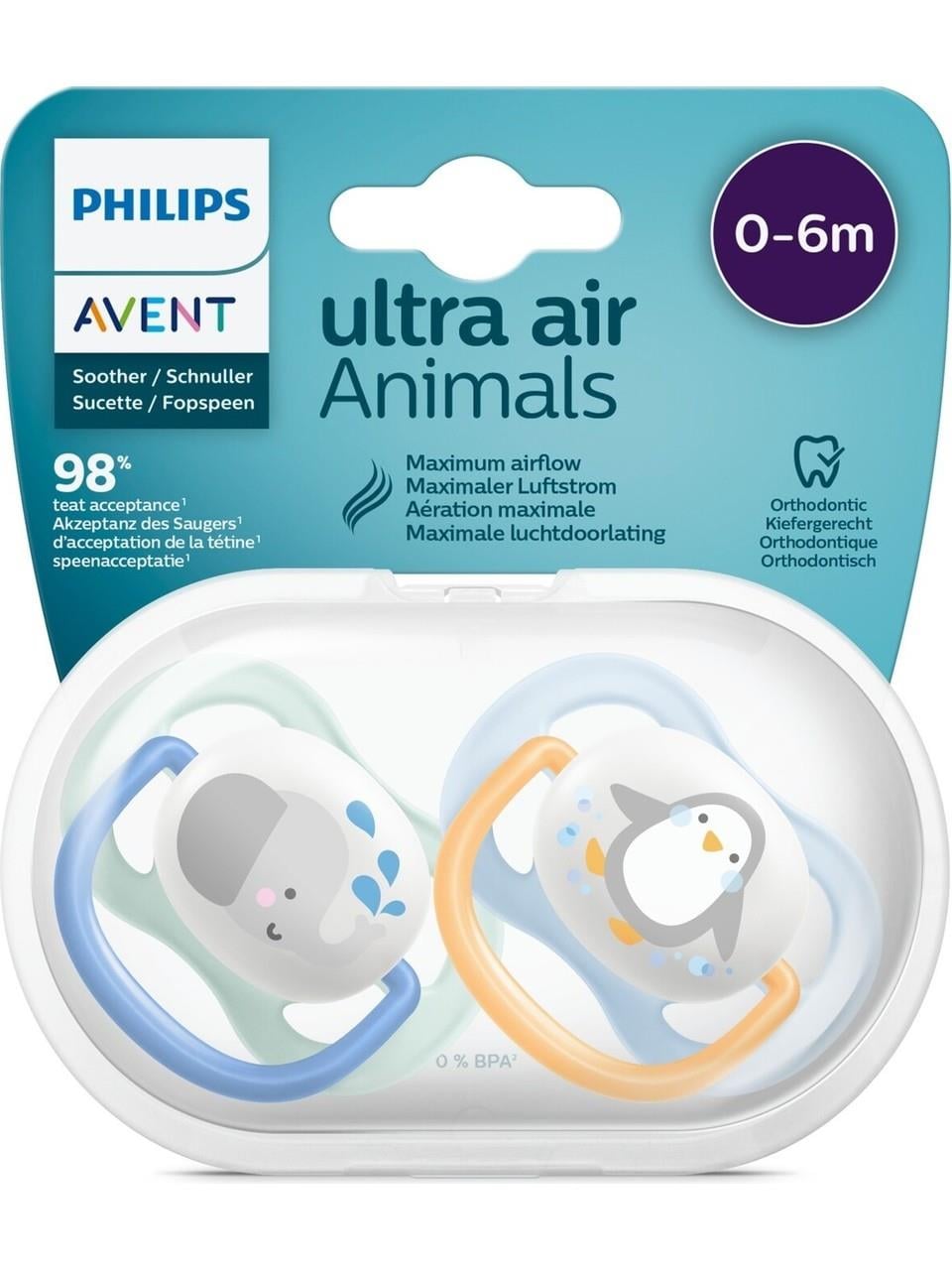PHILIPS AVENT ULTRA AIR EMZİK 0-6 AY ERKEK 2 ADETX6