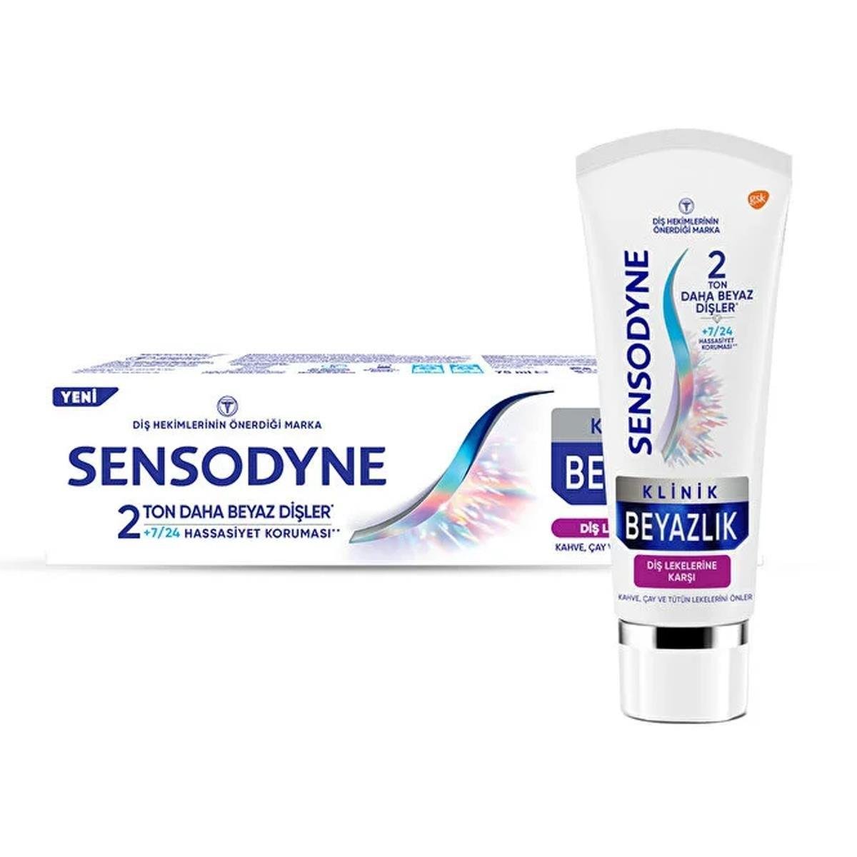 SENSODYNE KLİNİK BEYAZLIK DİŞ LEKELERİNE KARŞI 75ML DİŞ MACUNU
