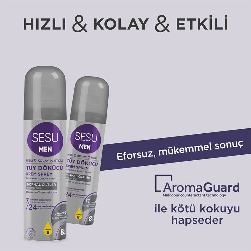 Sesu Men Tüy Dökücü Krem Sprey 150 ml