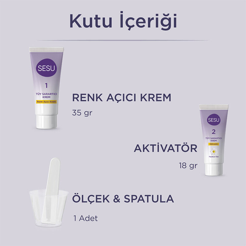 Sesu Tüy Sarartıcı Krem 35gr+18gr