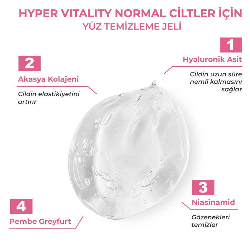 Sinoz Hyper Vitality Normal Ciltler Yüz Temizleme Jeli 400 ml