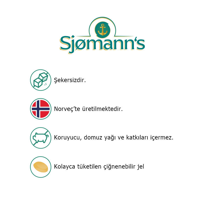 Sjomann’s Vitamin B12 İçeren Takviye Edici Gıda 30 Adet Çiğnenebilir Jel Form