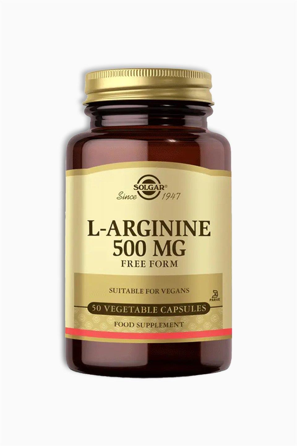 SOLGAR L-ARGININE 500MG 50 KAPSÜL