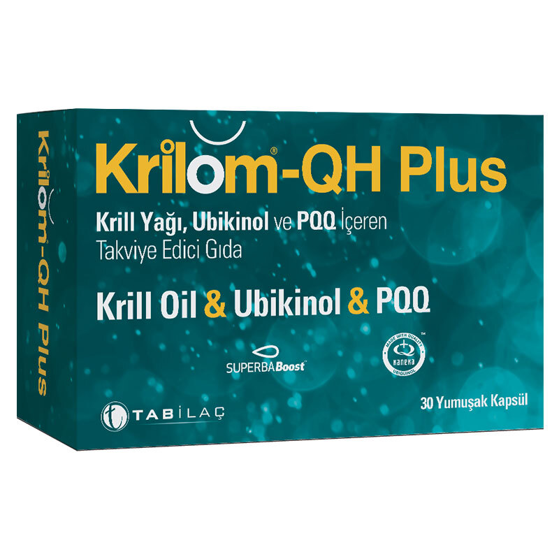 Tab İlaç Krilom-QH Plus Krill Yağı İçeren Takviye Edici Gıda 30 Kapsül