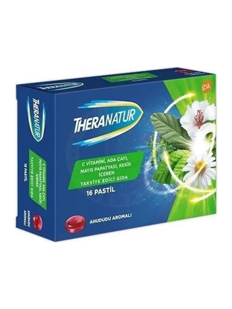 THERANATUR 16 PASTİL C VİTAMİNİ ADA ÇAYI MAYIS PAPATYASI KEKİK