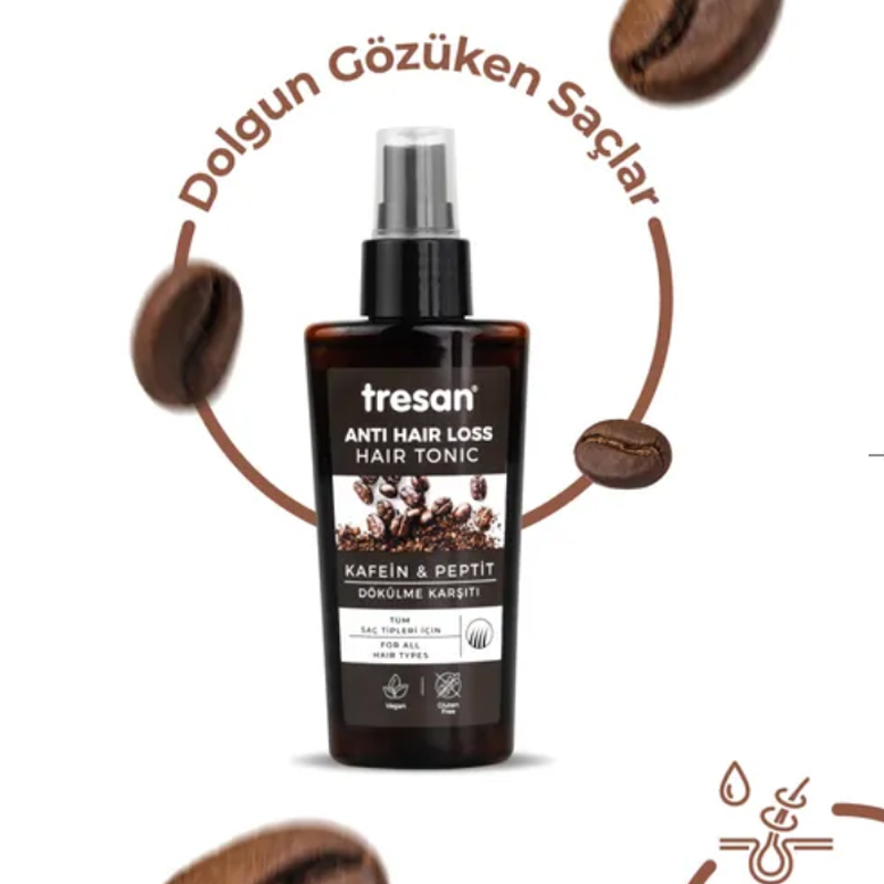 Tresan Kafein & Peptit Dökülme Karşıtı Vegan Saç Toniği 125 ml