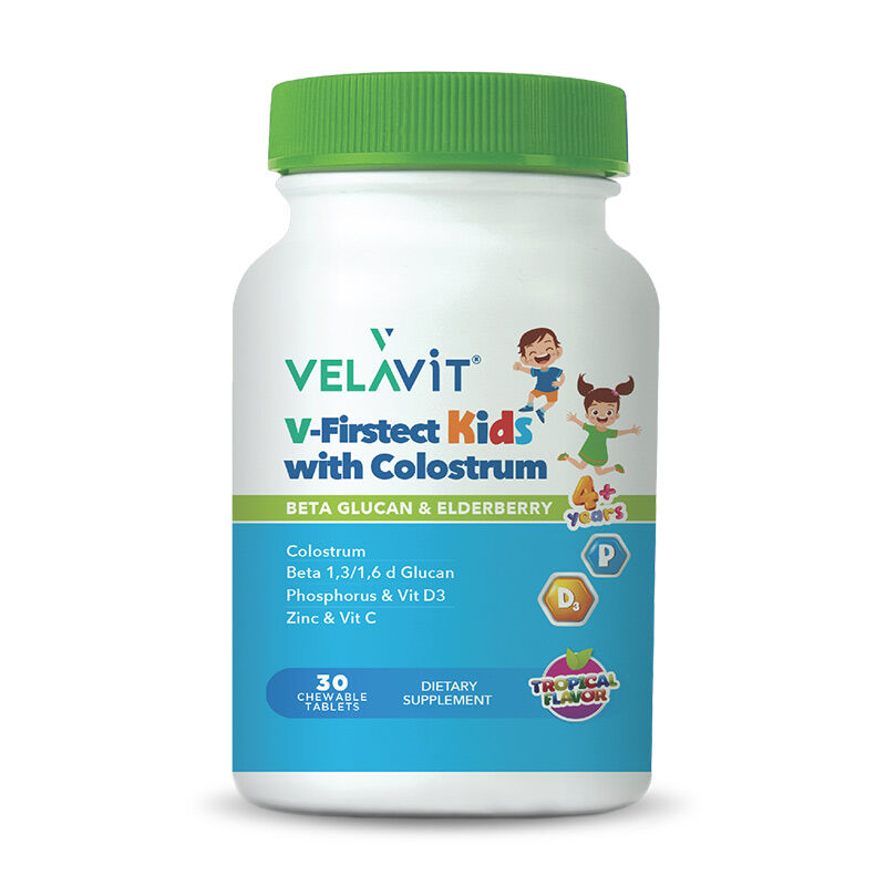 Velavit V-Firstect Kids with Colostrum Takviye Edici Gıda 30 Kapsül