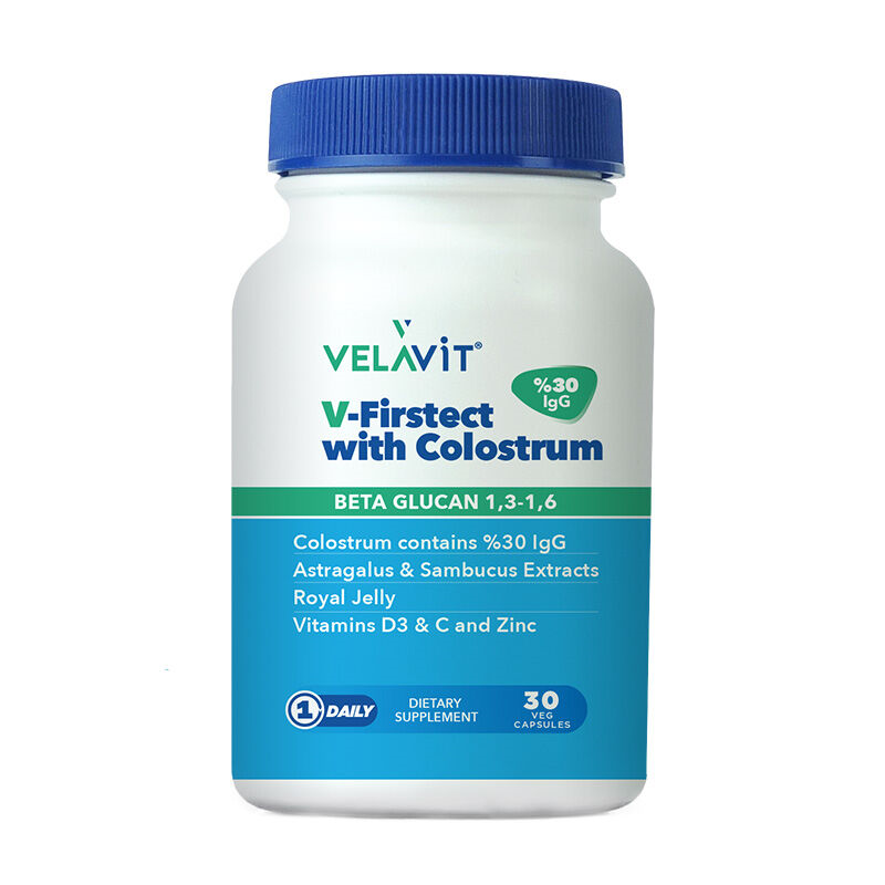 Velavit V-Firstect with Colostrum Takviye Edici Gıda 30 Kapsül