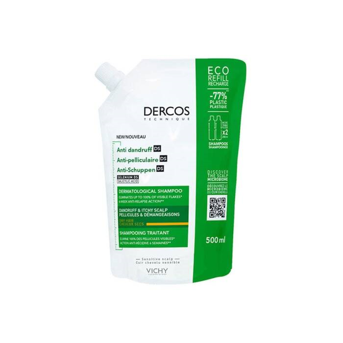 Vichy Dercos Anti-Dandruff Kuru Saçlar İçin Kepek Karşıtı Bakım Şampuanı Refill 500 ml