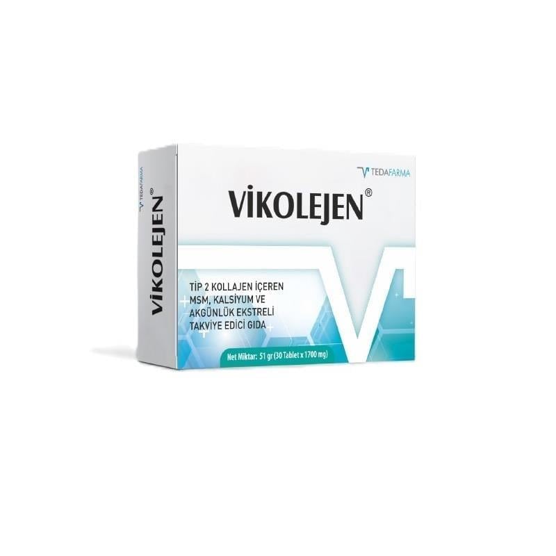 VIKOLEJEN 33GR 30 TABLET TİP II KOLLAJEN MSN KALSİYUM AKGÜNLÜK EKSTRESİ