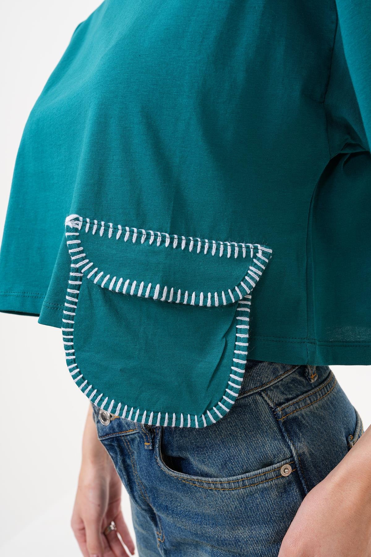 Basic Cep Detaylı T-Shirt