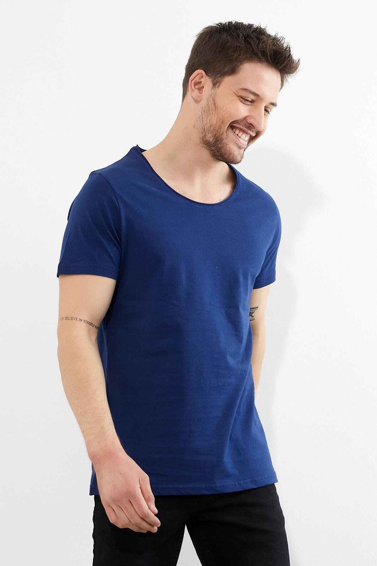 Erkek Bisiklet Yaka Basic T-shirt