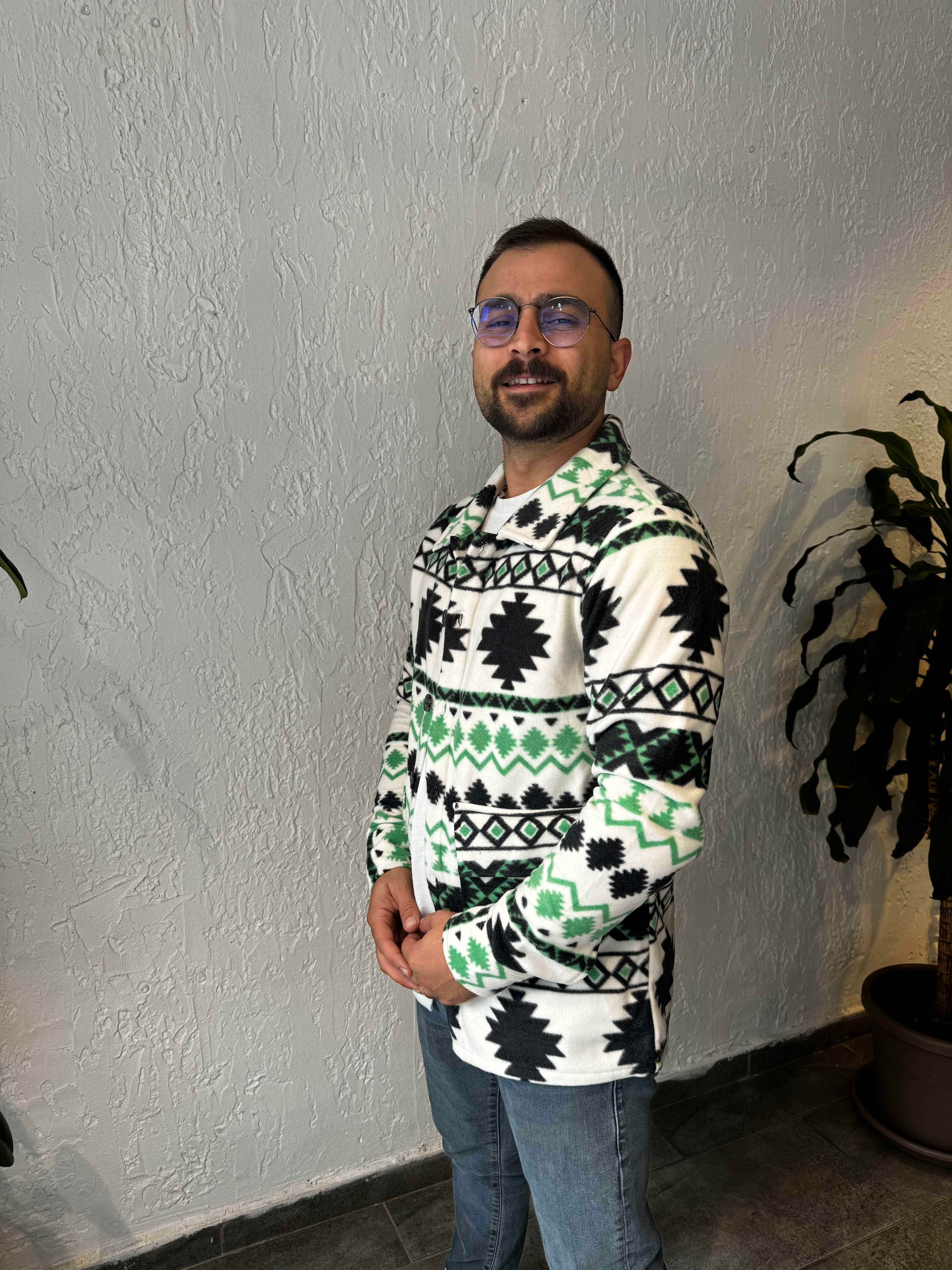 Erkek Etnik Desen Ceket