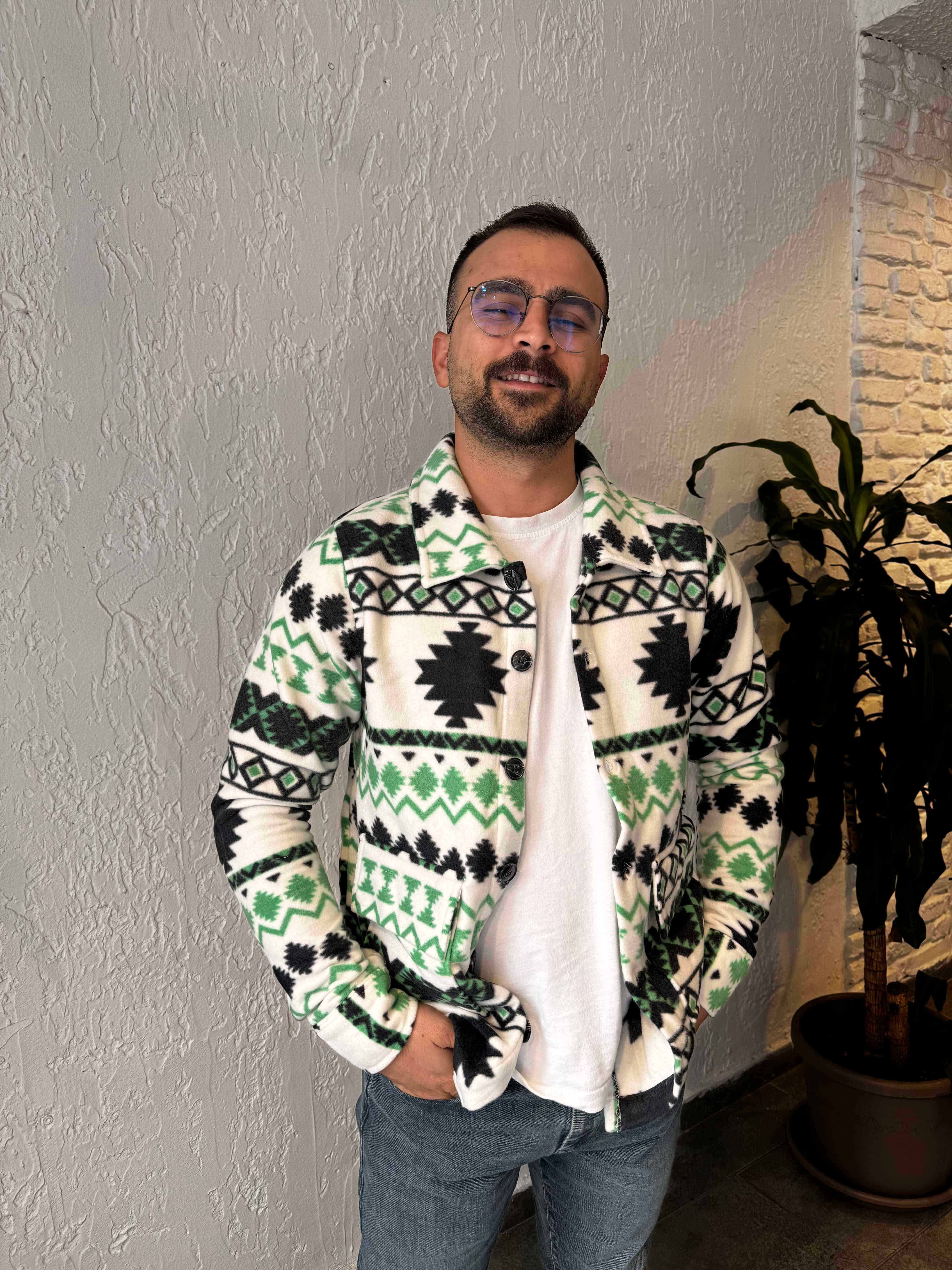 Erkek Etnik Desen Ceket