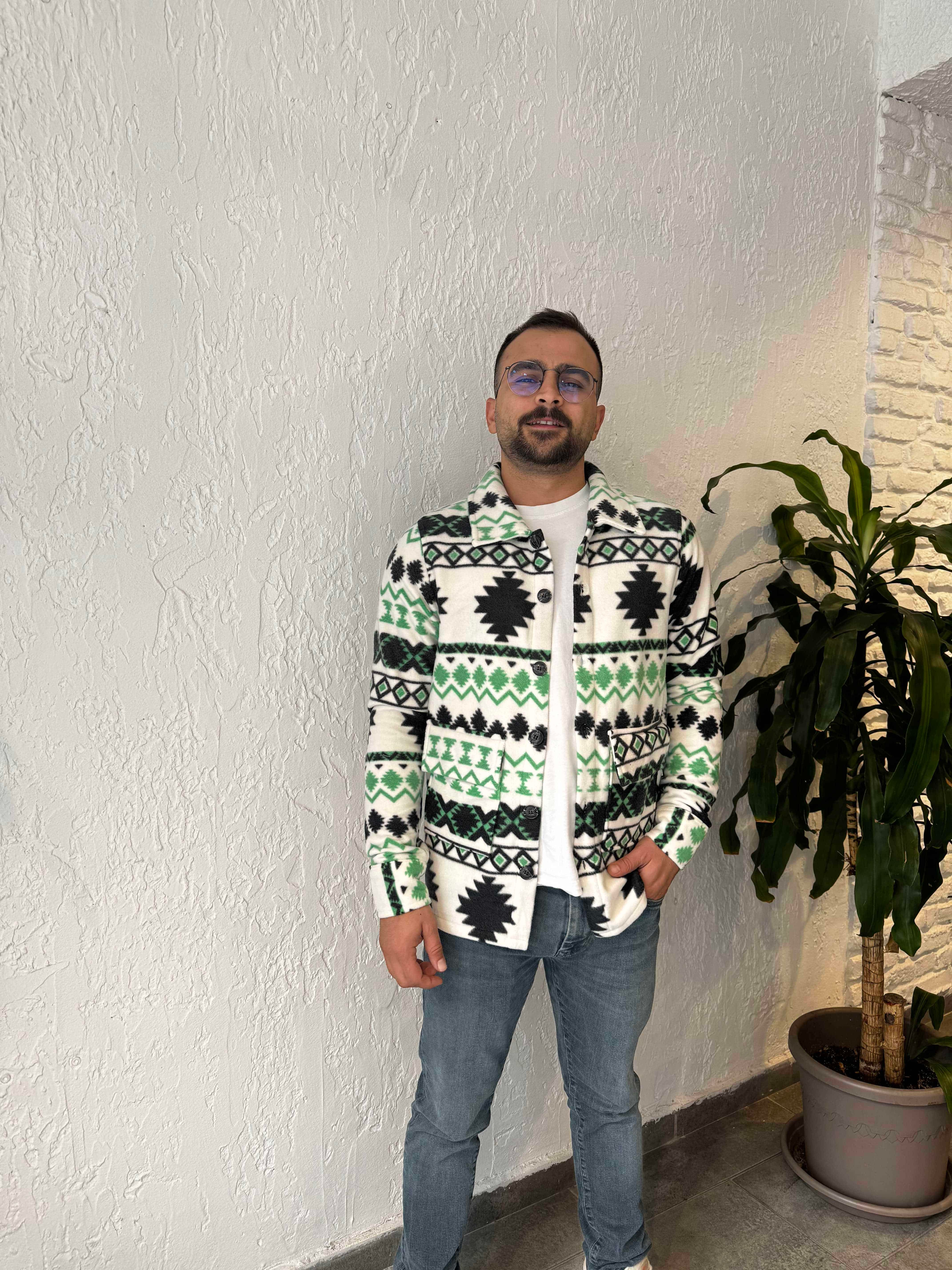 Erkek Etnik Desen Ceket