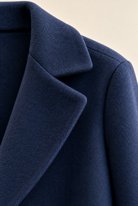 FIGO Erkek Kruvaze Uzun Kaban – Klasik Yaka, Düğmeli Kol Detayı