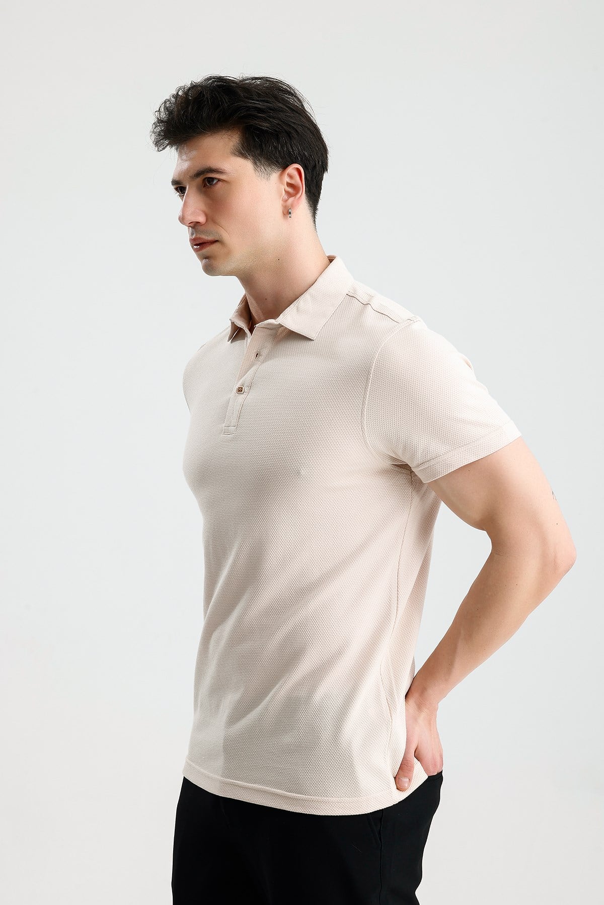 FİGO Erkek Polo Yaka Basic Tişört