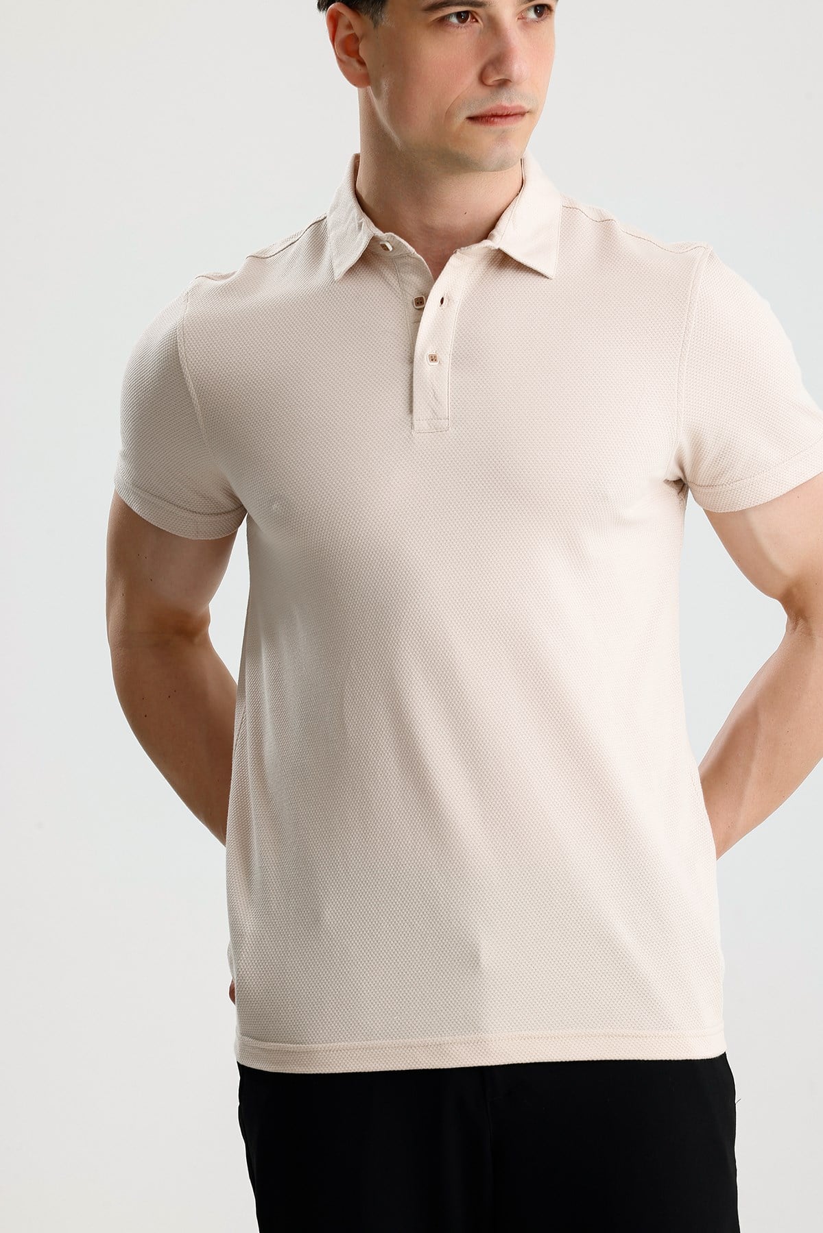 FİGO Erkek Polo Yaka Basic Tişört